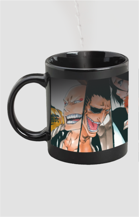 Anime Shinigami Unisex Magic Coffee Mug - 11oz White with Black Design