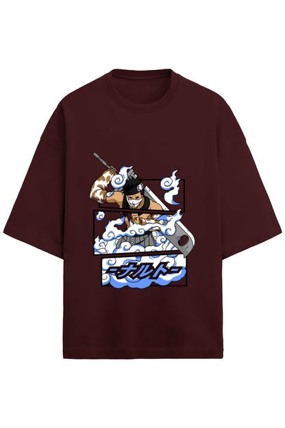 Unisex Terry Oversized T-Shirt - Kakashi Naruto Anime Print