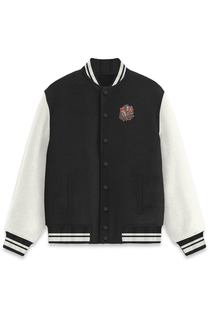 Varsity Jacket - Skull King Embroidered Design