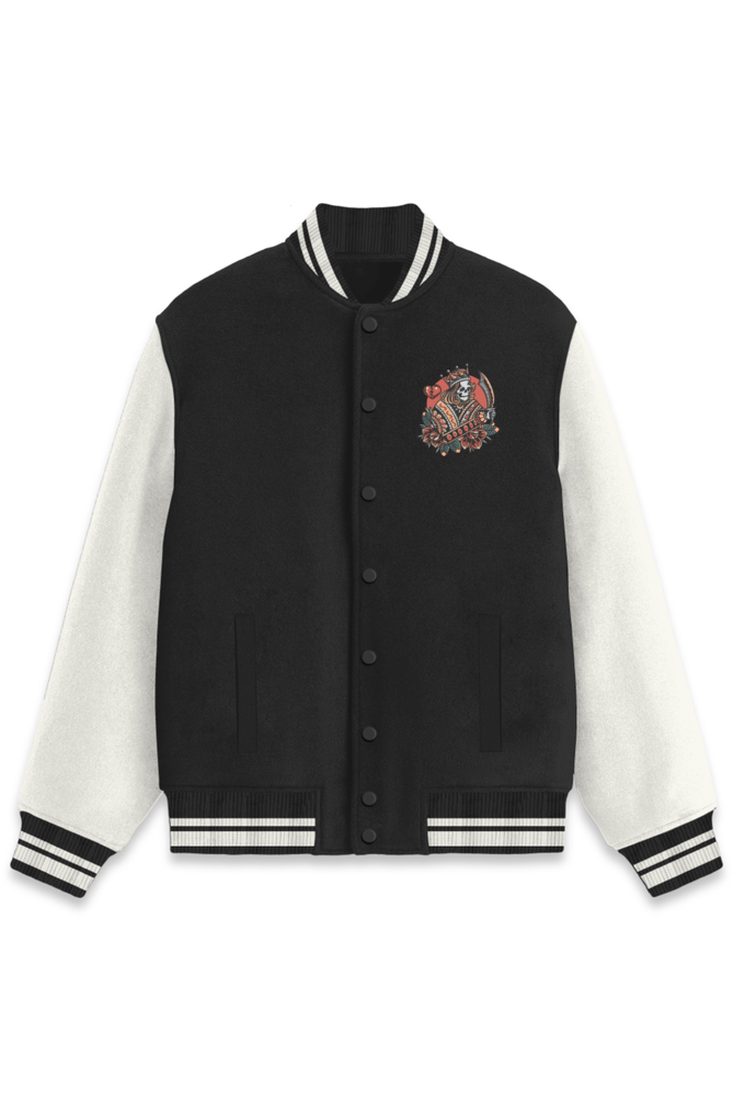 Varsity Jacket - Skull King Embroidered Design