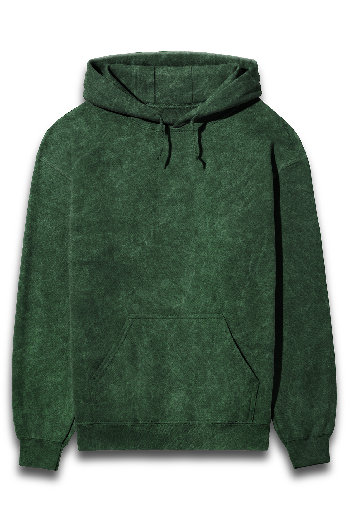 Unisex Acid Wash Hooded Sweatshirt - Solid Colors