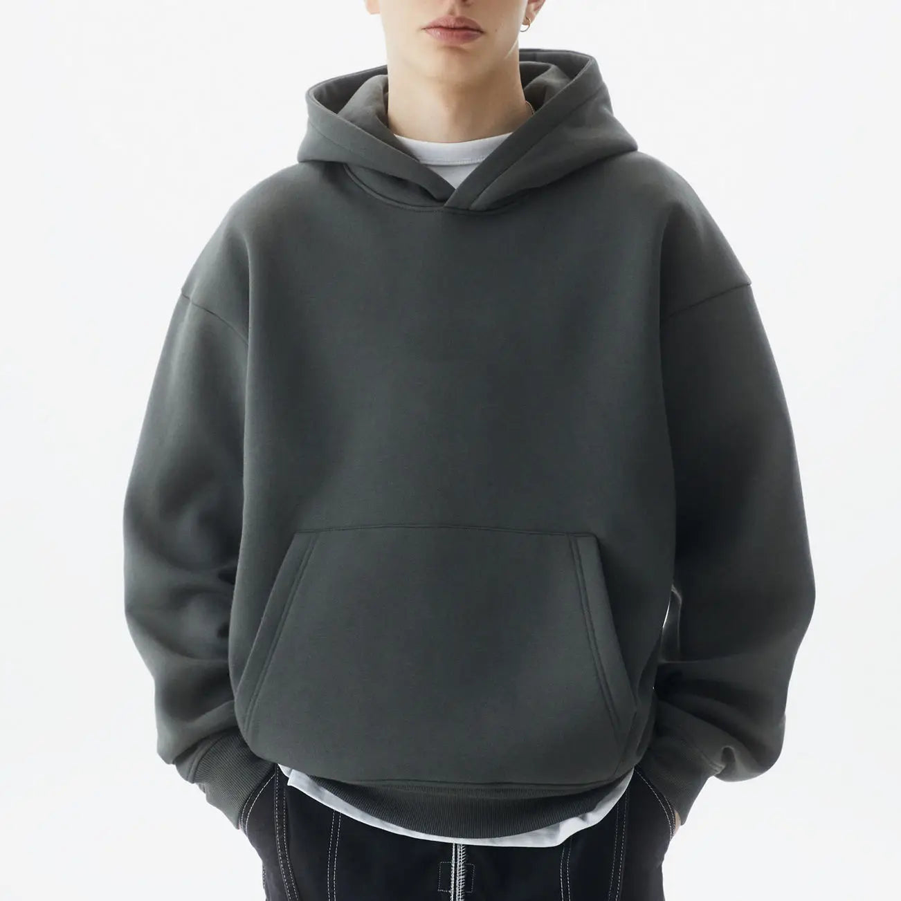 Oversize Pullover Winter Fleece Hoodie Fleece Hooded Sweater